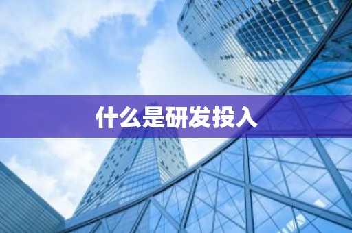 什么是研发投入