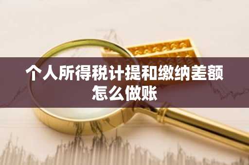 个人所得税计提和缴纳差额怎么做账