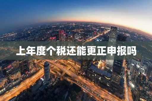 上年度个税还能更正申报吗
