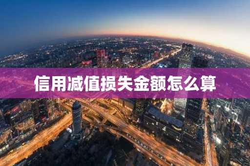 信用减值损失金额怎么算