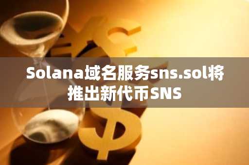 Solana域名服务sns.sol将推出新代币SNS