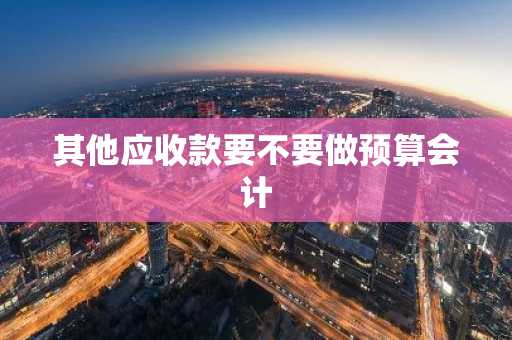 其他应收款要不要做预算会计