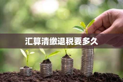 汇算清缴退税要多久