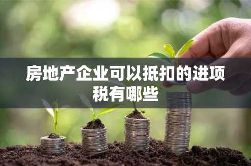 房地产企业可以抵扣的进项税有哪些