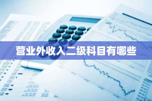 营业外收入二级科目有哪些