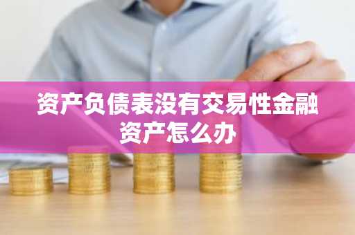 资产负债表没有交易性金融资产怎么办