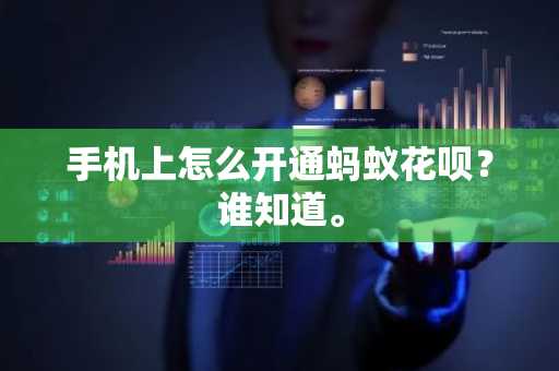 手机上怎么开通蚂蚁花呗？谁知道。