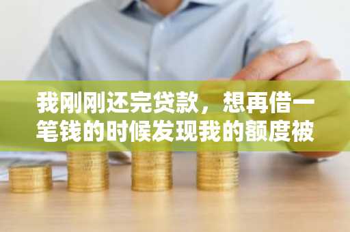 我刚刚还完贷款，想再借一笔钱的时候发现我的额度被清零了。我想知道为什么？