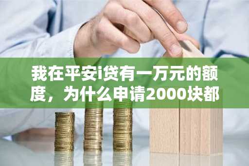 我在平安i贷有一万元的额度，为什么申请2000块都提现不了，有人知道么？