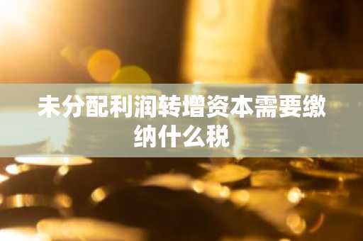 未分配利润转增资本需要缴纳什么税