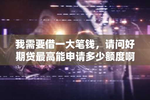 我需要借一大笔钱，请问好期贷最高能申请多少额度啊？