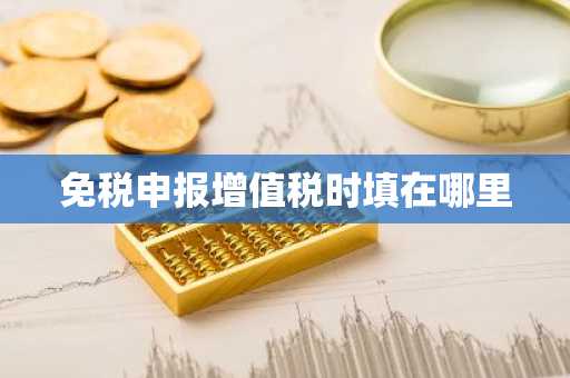 免税申报增值税时填在哪里