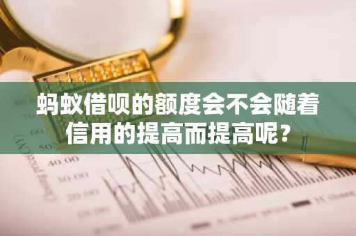 蚂蚁借呗的额度会不会随着信用的提高而提高呢？