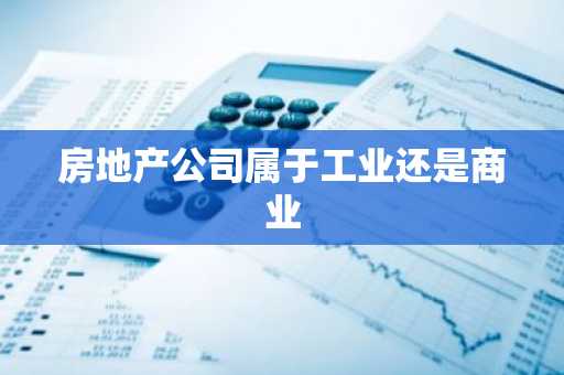 房地产公司属于工业还是商业