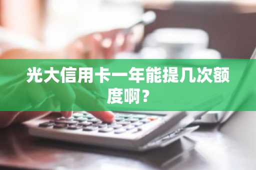 光大信用卡一年能提几次额度啊？