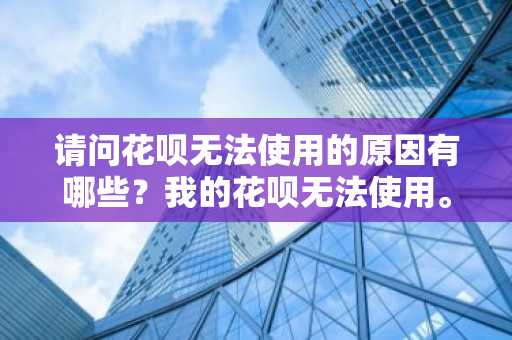 请问花呗无法使用的原因有哪些？我的花呗无法使用。