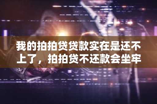 我的拍拍贷贷款实在是还不上了，拍拍贷不还款会坐牢吗