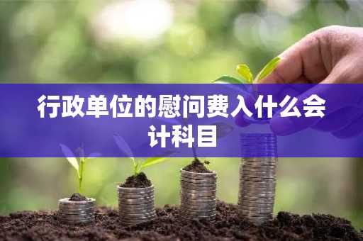 行政单位的慰问费入什么会计科目