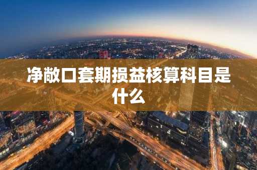 净敞口套期损益核算科目是什么