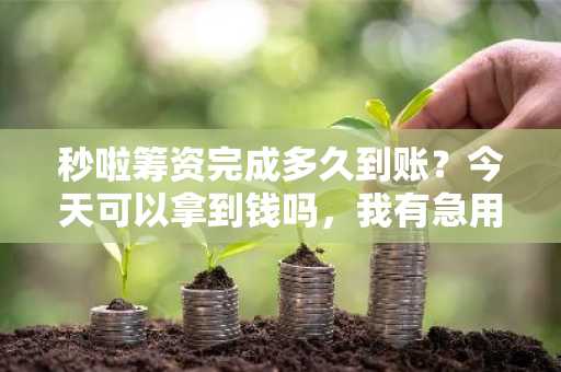 秒啦筹资完成多久到账？今天可以拿到钱吗，我有急用！