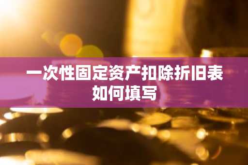 一次性固定资产扣除折旧表如何填写