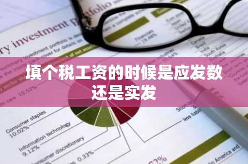 填个税工资的时候是应发数还是实发