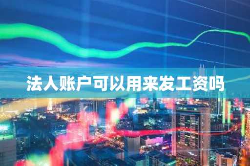 法人账户可以用来发工资吗