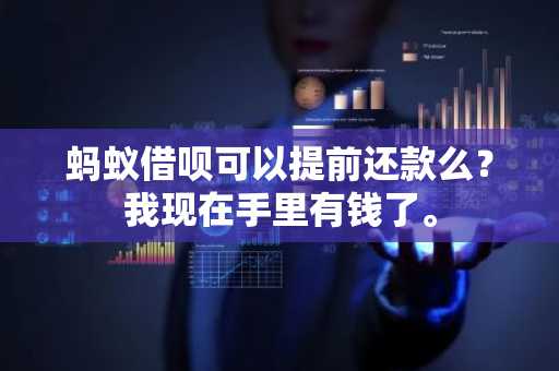 蚂蚁借呗可以提前还款么？我现在手里有钱了。