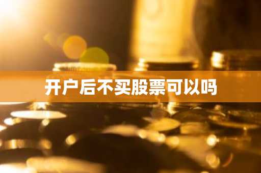 开户后不买股票可以吗