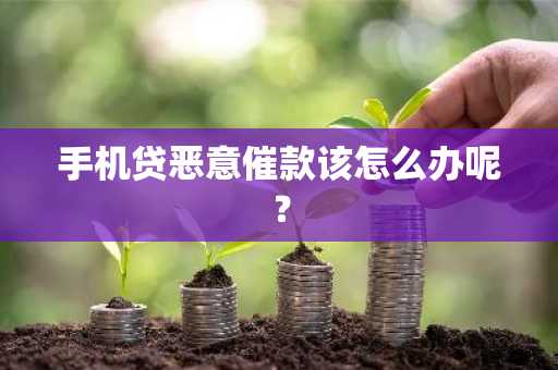 手机贷恶意催款该怎么办呢？