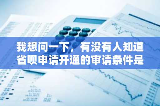 我想问一下，有没有人知道省呗申请开通的审请条件是什么呢？
