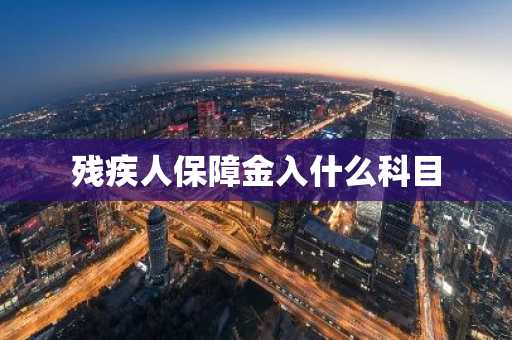 残疾人保障金入什么科目