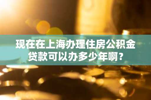 现在在上海办理住房公积金贷款可以办多少年啊？