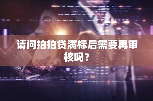 请问拍拍贷满标后需要再审核吗？