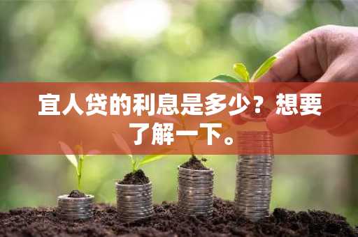宜人贷的利息是多少？想要了解一下。