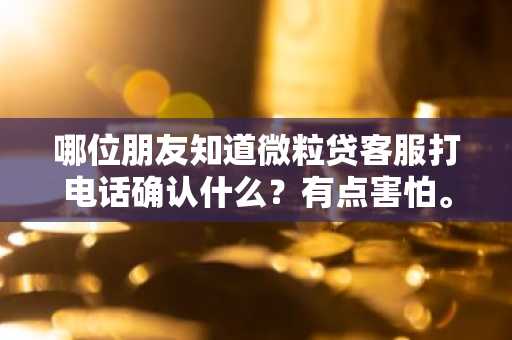 哪位朋友知道微粒贷客服打电话确认什么？有点害怕。