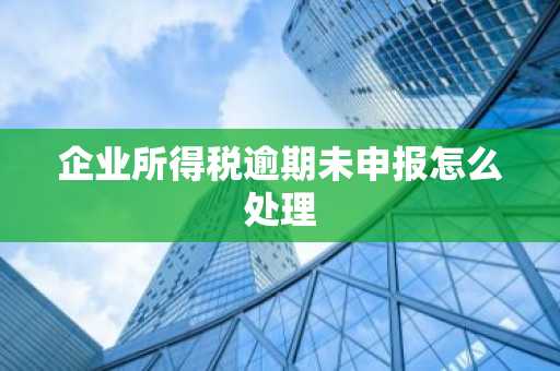 企业所得税逾期未申报怎么处理