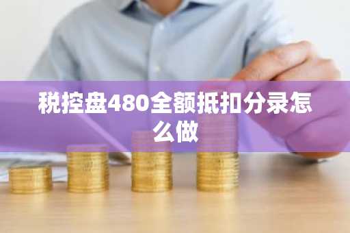 税控盘480全额抵扣分录怎么做
