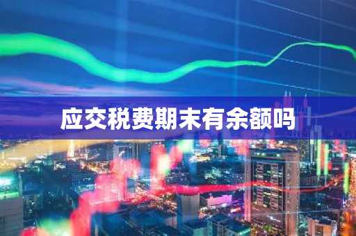 应交税费期末有余额吗