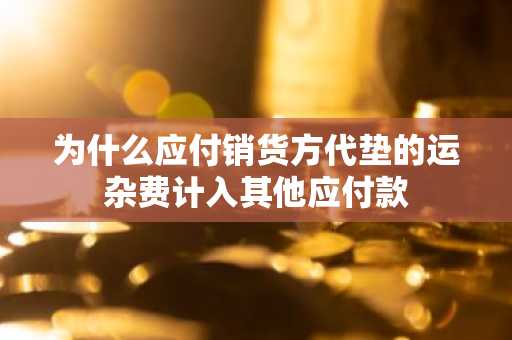 为什么应付销货方代垫的运杂费计入其他应付款