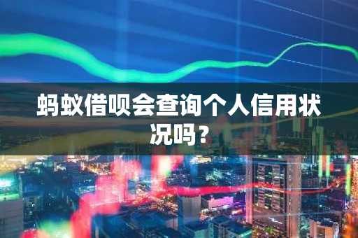 蚂蚁借呗会查询个人信用状况吗？