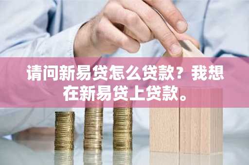请问新易贷怎么贷款？我想在新易贷上贷款。