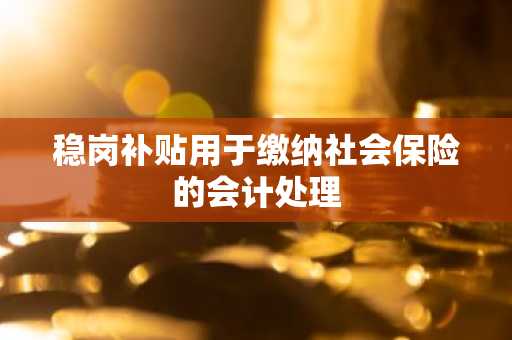 稳岗补贴用于缴纳社会保险的会计处理