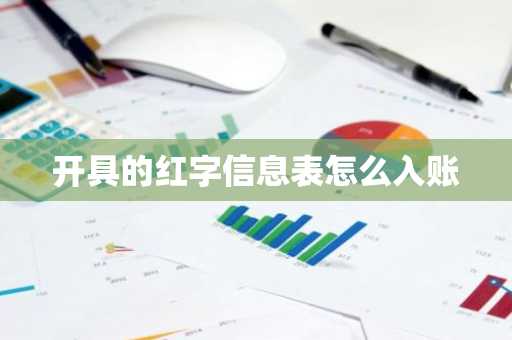 开具的红字信息表怎么入账