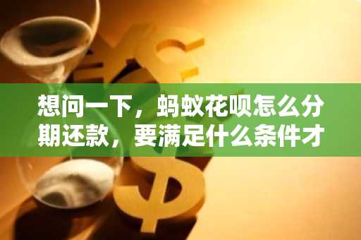 想问一下，蚂蚁花呗怎么分期还款，要满足什么条件才能分期还款？
