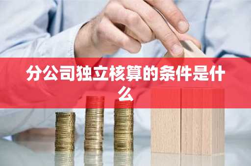 分公司独立核算的条件是什么