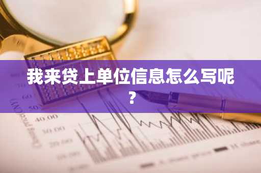 我来贷上单位信息怎么写呢？