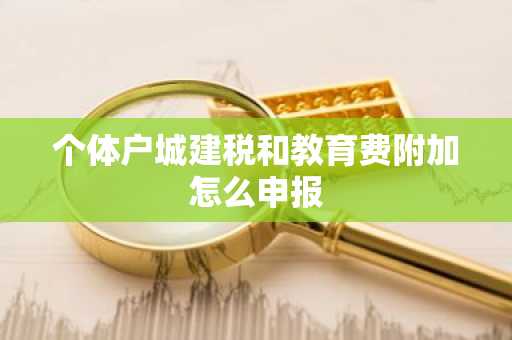 个体户城建税和教育费附加怎么申报
