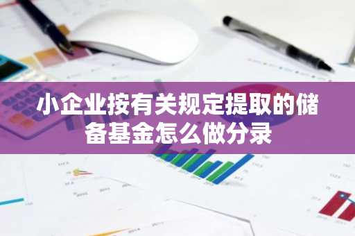 小企业按有关规定提取的储备基金怎么做分录