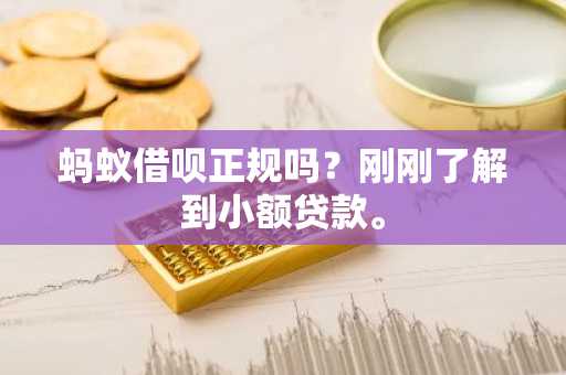 蚂蚁借呗正规吗？刚刚了解到小额贷款。